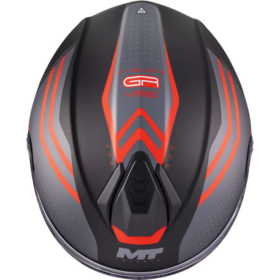 Casque modulable MT Helmets GENESIS R SV VIBE B5 Noir Gris Rouge Mat
