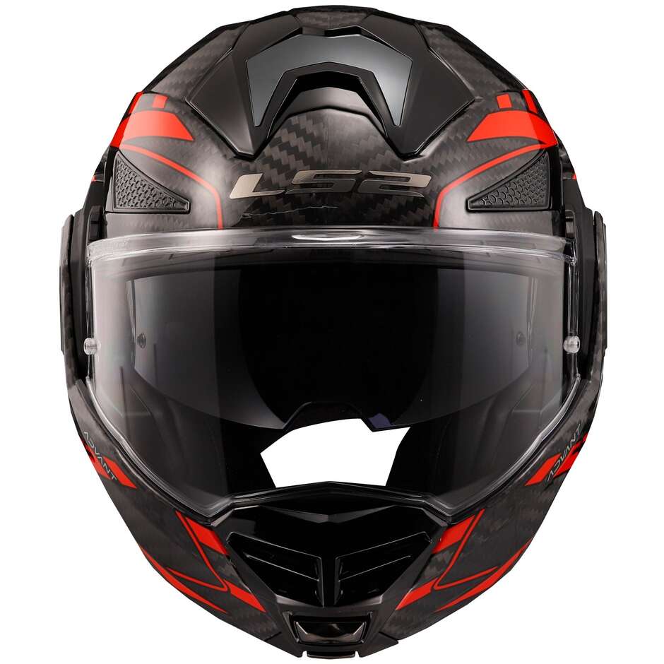 Casque Modulaire Carbone Homologué P/J Ls2 FF901 ADVANT X CARBON Future Rouge