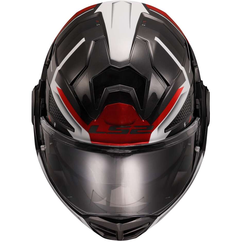 Casque Modulaire En Homologué HPFC P/J Ls2 FF901 ADVANT X SPECTRUM Noir Blanc Rouge