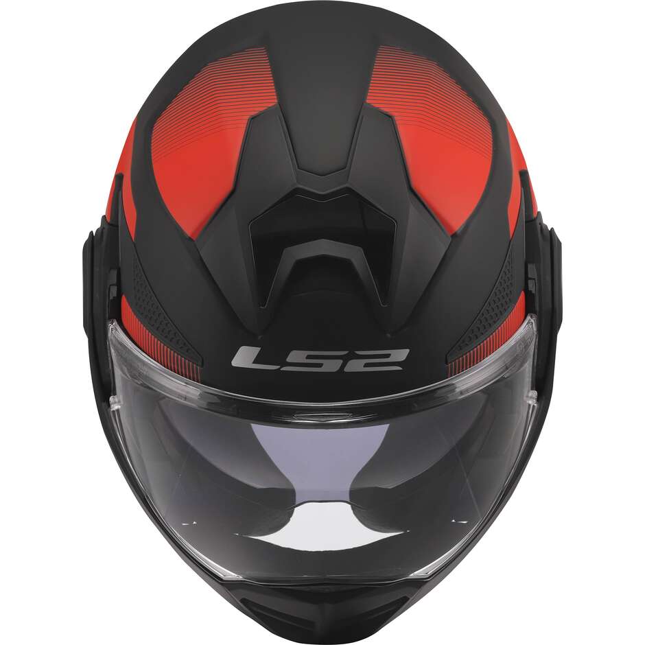 Casque modulaire LS2 FF901 ADVANT X NOVA en HPFC P/J Noir Rouge