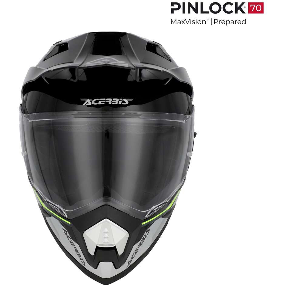 Casque moto Acerbis ASSAULT Adventure noir jaune fluo