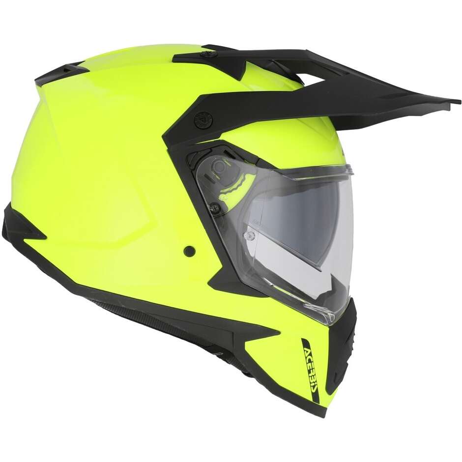 Casque Moto Acerbis Assault Mono Adventure Jaune Fluo