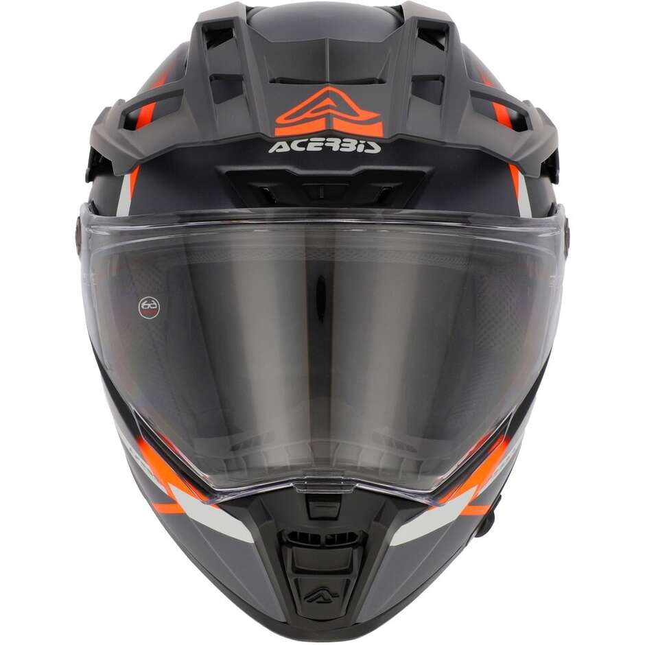 Casque Moto Acerbis Attack Multi Adventure Noir Orange Fluo