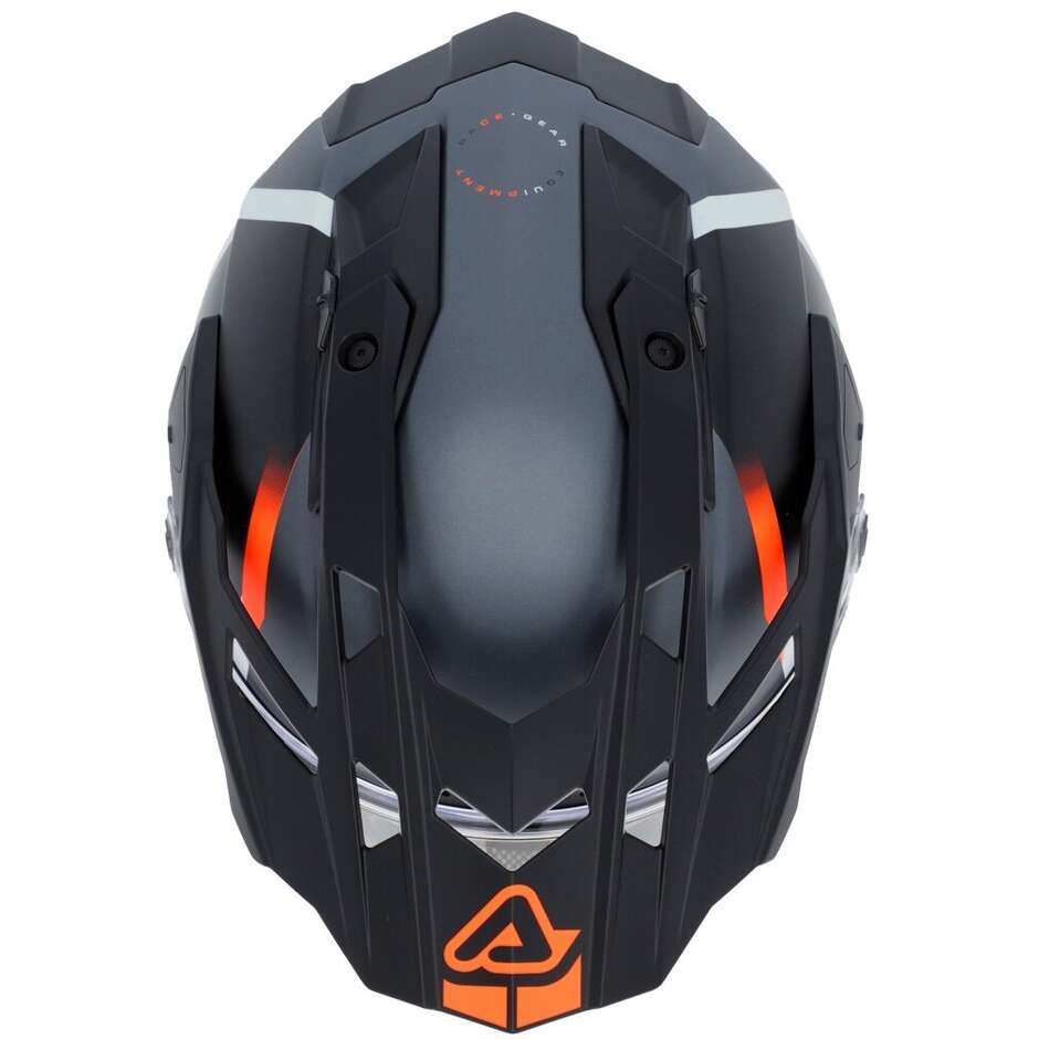 Casque Moto Acerbis Attack Multi Adventure Noir Orange Fluo
