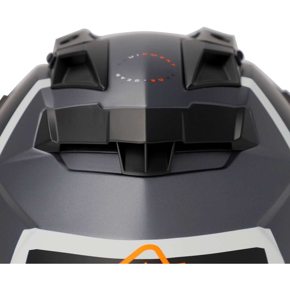 Casque Moto Acerbis Attack Multi Adventure Noir Orange Fluo