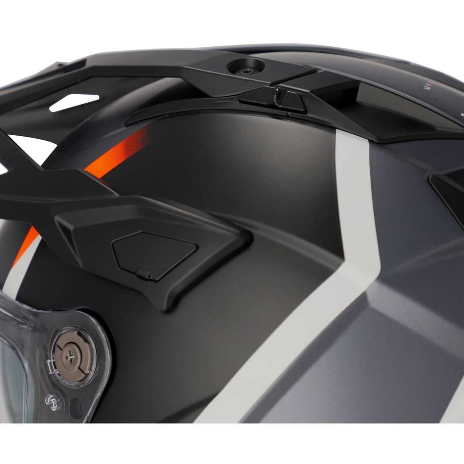 Casque Moto Acerbis Attack Multi Adventure Noir Orange Fluo