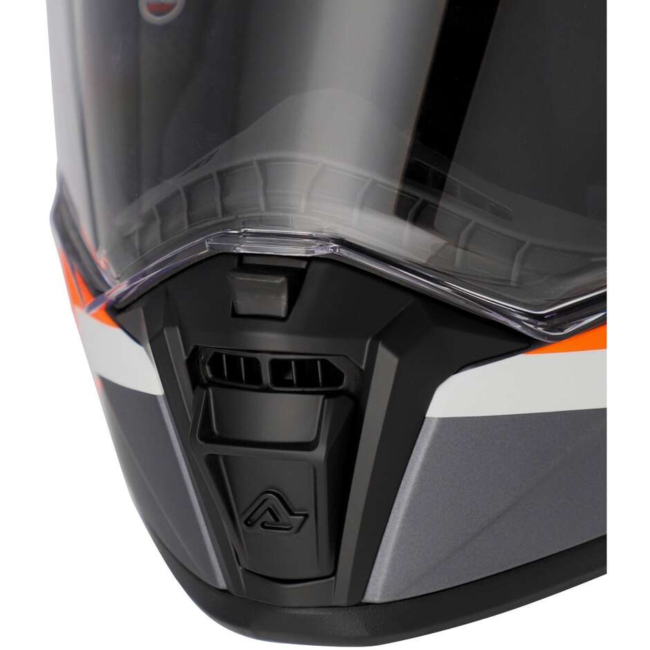 Casque Moto Acerbis Attack Multi Adventure Noir Orange Fluo