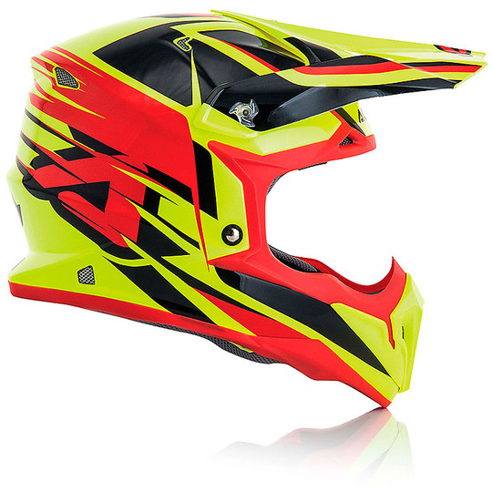 Casque Moto Acerbis Impact 3.0 Cross Enduro Noir / Jaune Fluo