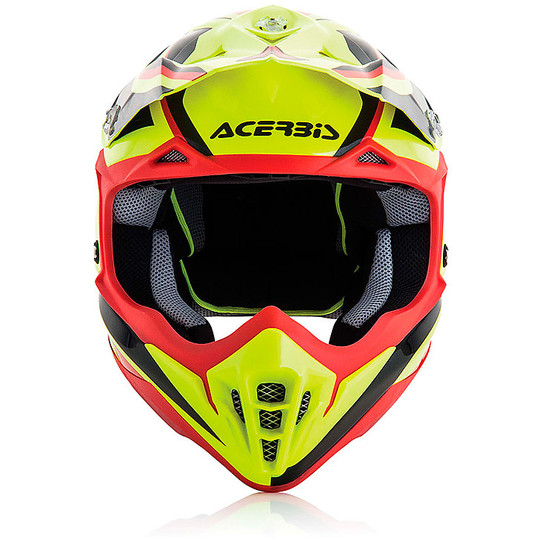 Casque Moto Acerbis Impact 3.0 Cross Enduro Noir / Jaune Fluo