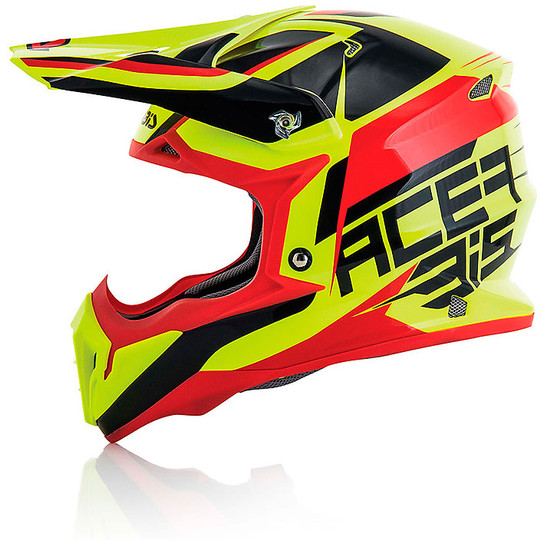Casque Moto Acerbis Impact 3.0 Cross Enduro Noir / Jaune Fluo