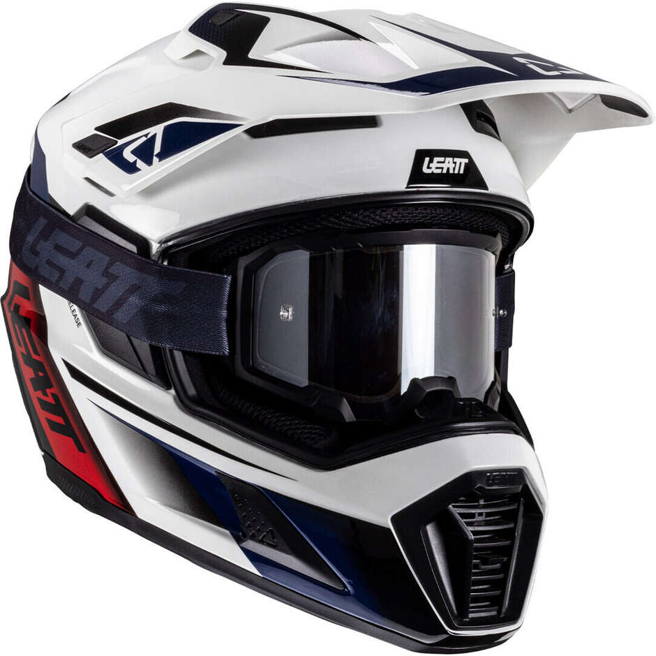 Casque moto aventure Leatt KIT ADV 8.5 V25 Bleu