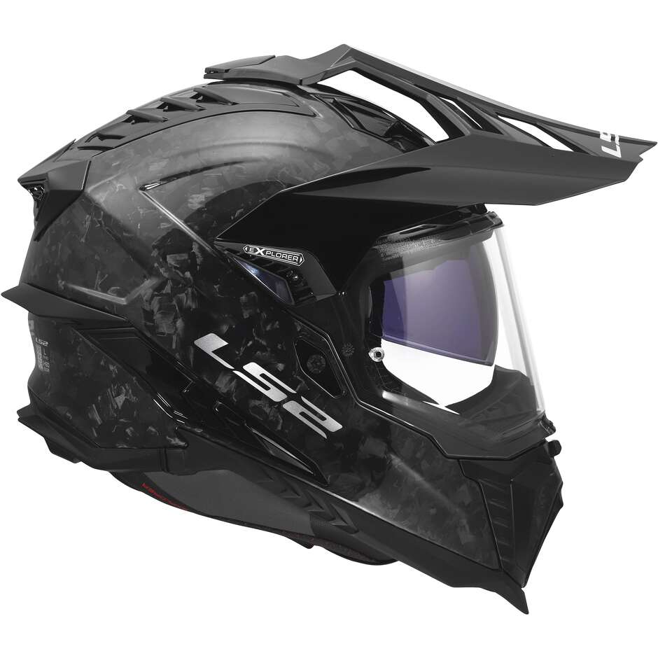 Casque moto aventure LS2 MX701 EXPLORER C FORGED CARBON