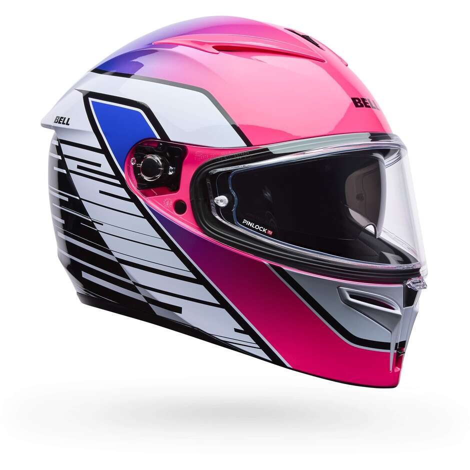 Casque moto Bell LITHIUM MIPS TRANSITION Violet Blanc