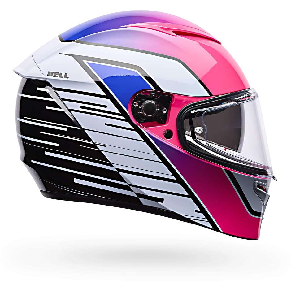 Casque moto Bell LITHIUM MIPS TRANSITION Violet Blanc