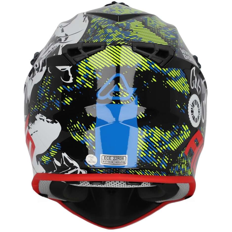 Casque Moto Cross Acerbis LINEAR 2206 Blanc Noir