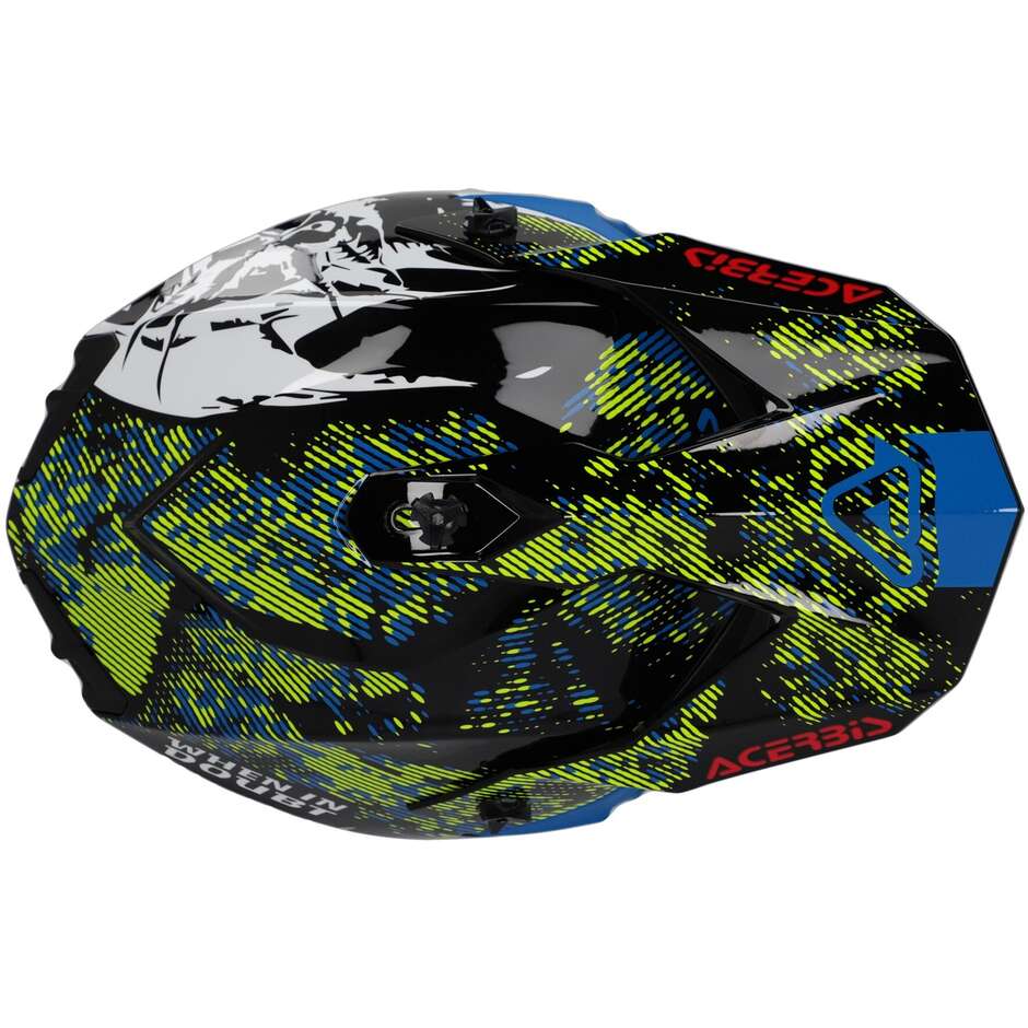 Casque Moto Cross Acerbis LINEAR 2206 Blanc Noir