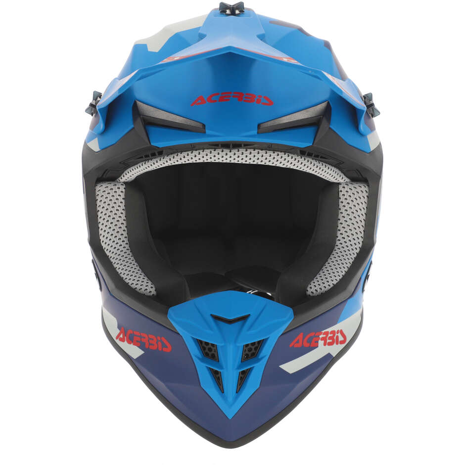 Casque Moto Cross Acerbis LINEAR 2206 Bleu Rouge 2