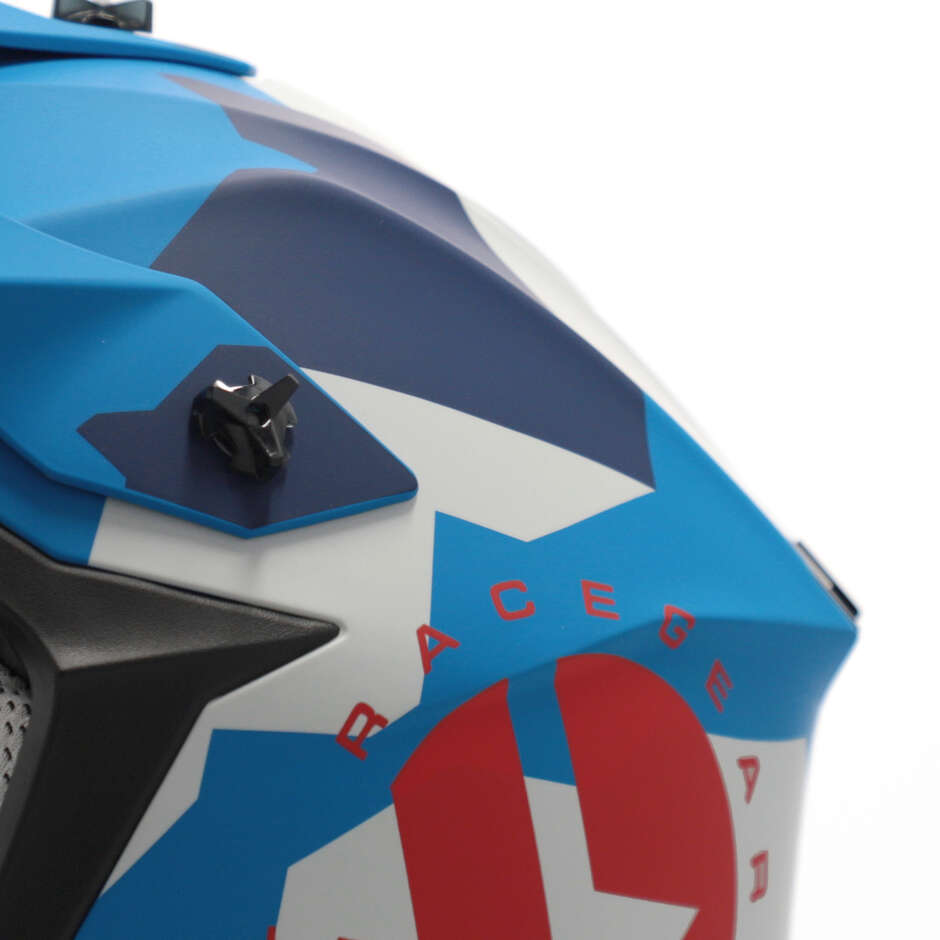 Casque Moto Cross Acerbis LINEAR 2206 Bleu Rouge 2