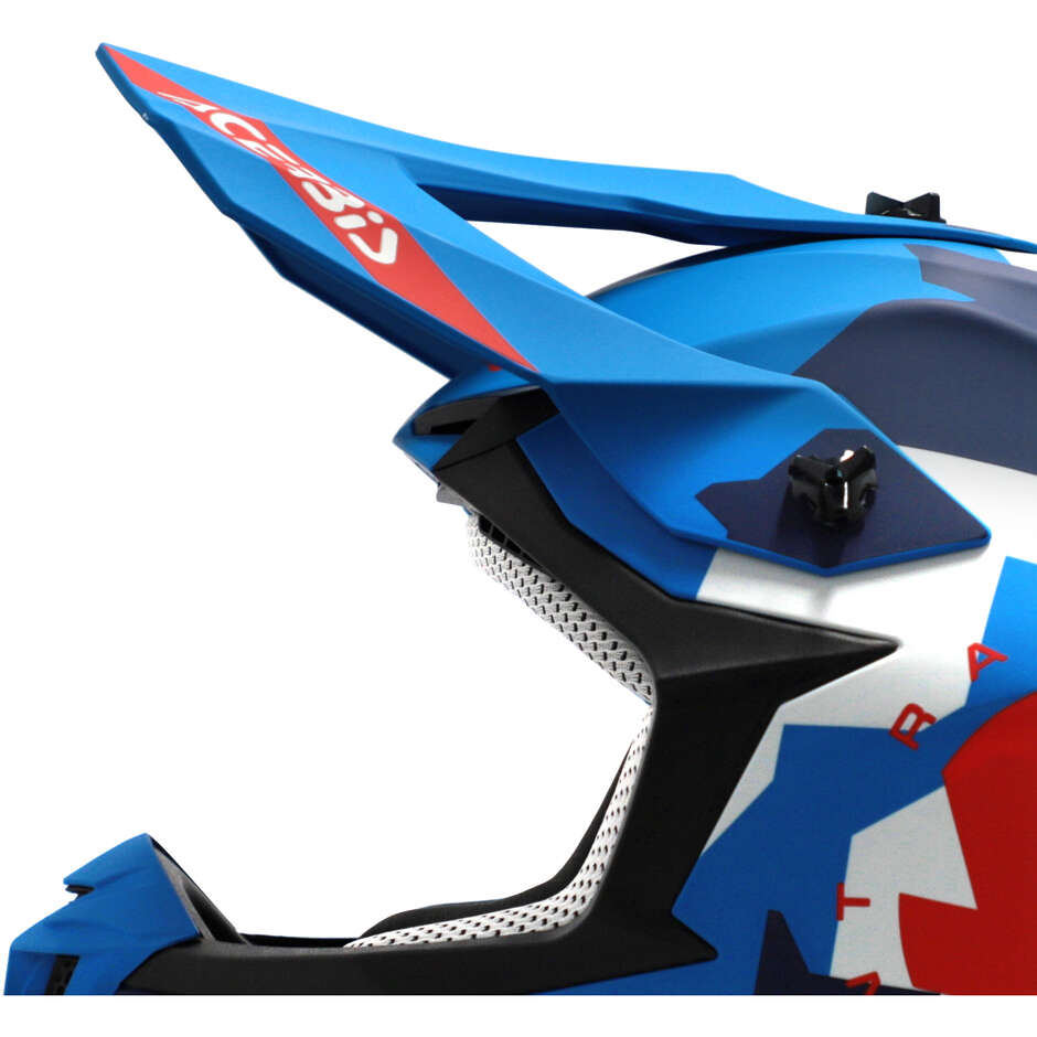 Casque Moto Cross Acerbis LINEAR 2206 Bleu Rouge 2