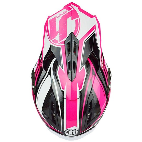 Casque Moto Cross en Fibre Just 1 J12 Flame Pink