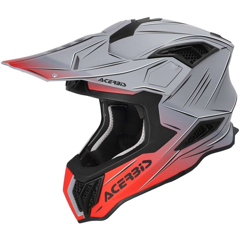 Casque moto cross enduro Acerbis AIRSTRIKE-X gris rouge