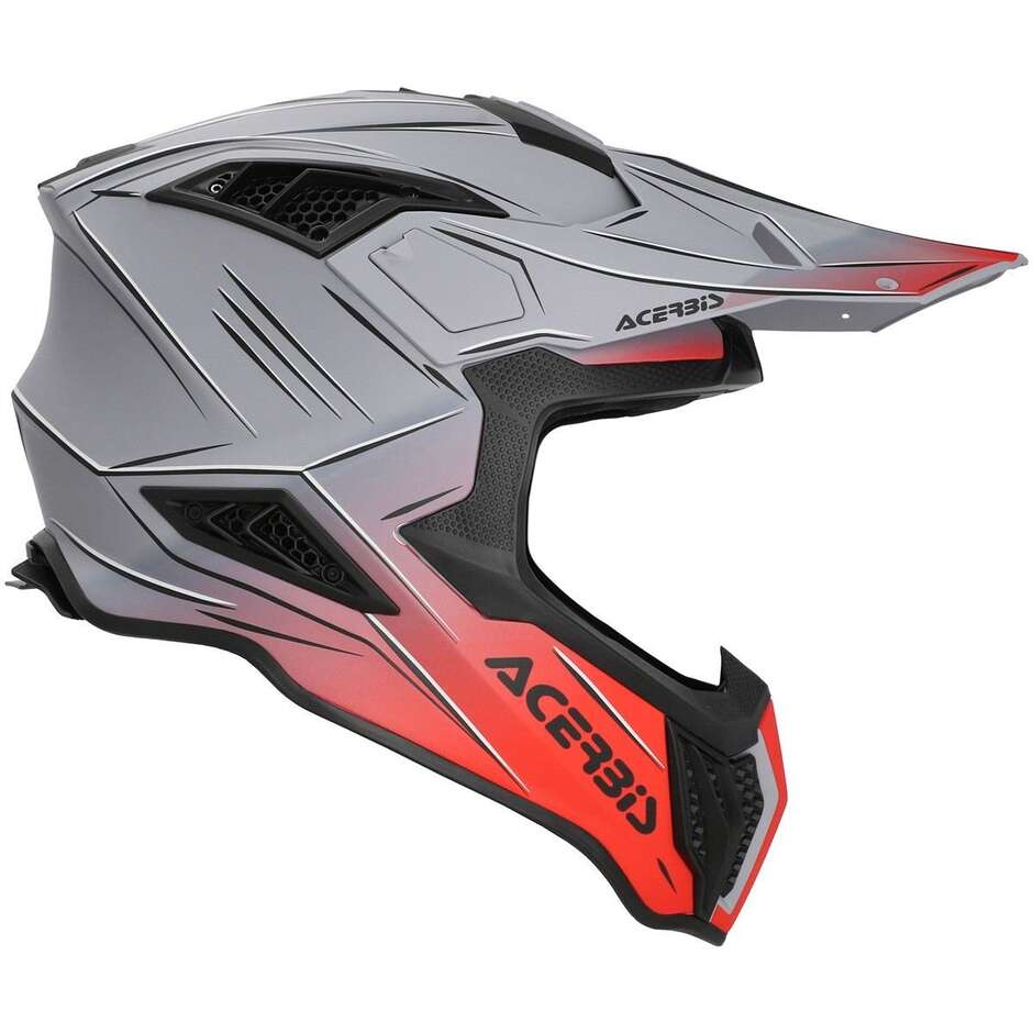 Casque moto cross enduro Acerbis AIRSTRIKE-X gris rouge