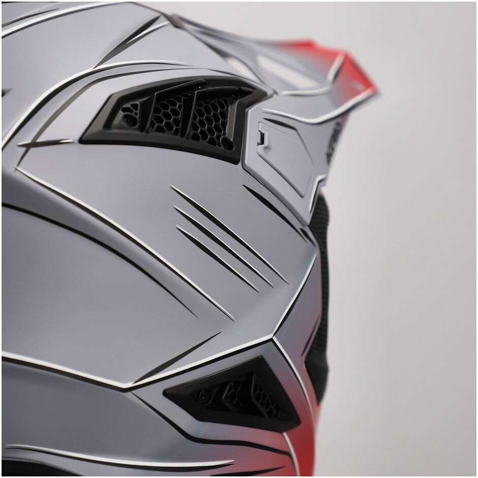 Casque moto cross enduro Acerbis AIRSTRIKE-X gris rouge