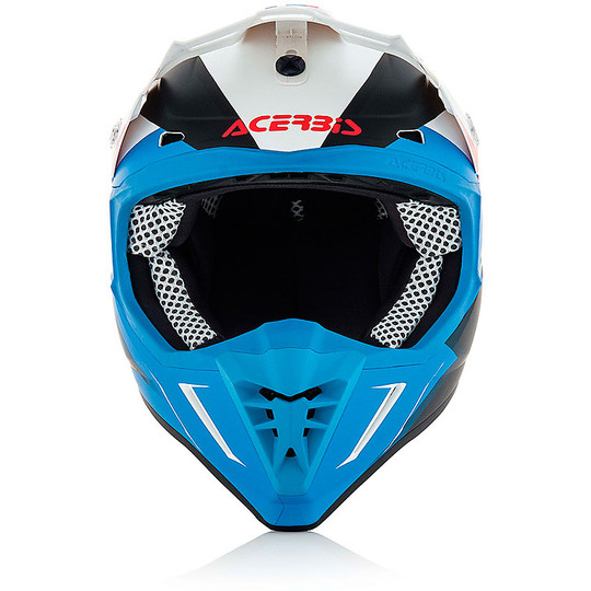 Casque Moto Cross Enduro Acerbis Profile 3.0 SnapDragon Blanc / Bleu