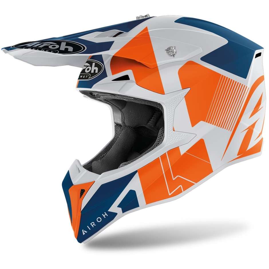 Casque Moto Cross Enduro Airoh WRAAP Raze Orange Mat