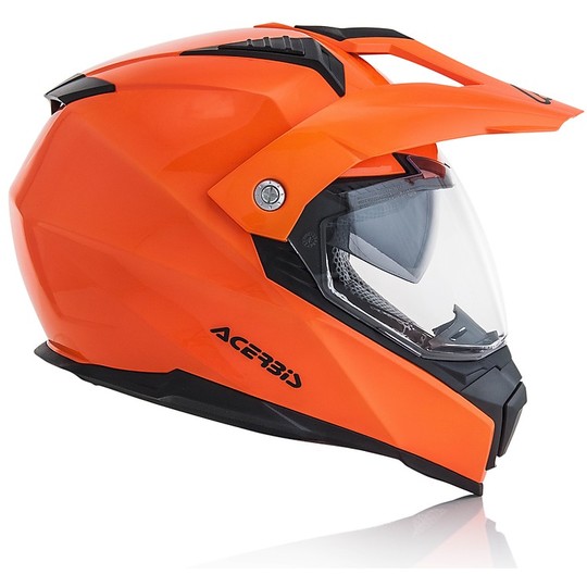 Casque Moto Cross Enduro Atv Acerbis Flip FS-606 Orange Fluo
