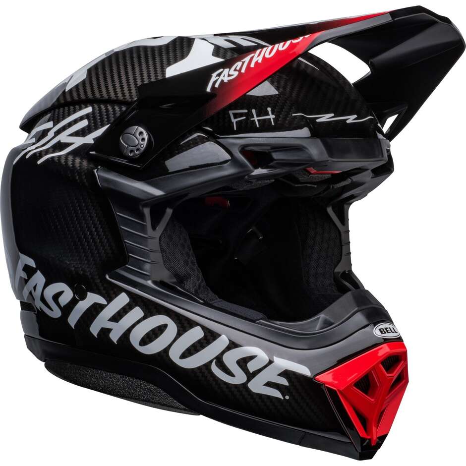 Casque Moto Cross Enduro Bell MOTO-10 SPHERICAL FASTHOUSE PRIVATEER Noir Rouge