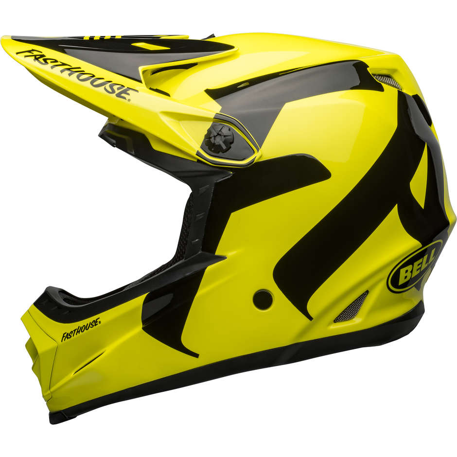 Casque Moto Cross Enduro Bell MOTO-9 YOUTH MIPS FASTHOUSE NEWHALL Fluo Noir