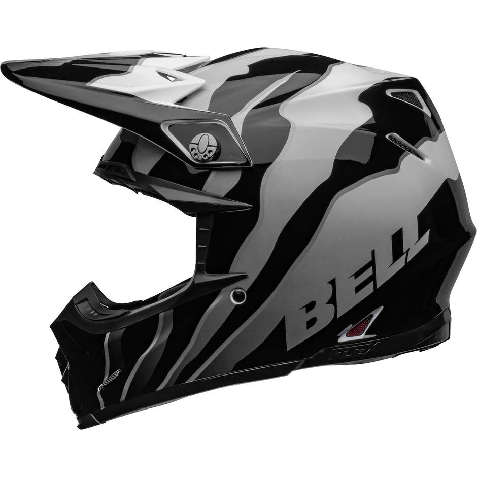 Casque Moto Cross Enduro Bell MOTO-9S FLEX CLAW Noir Blanc