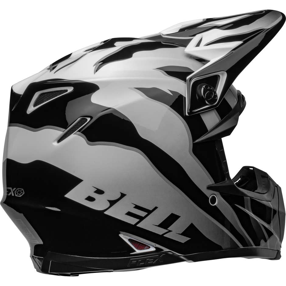 Casque Moto Cross Enduro Bell MOTO-9S FLEX CLAW Noir Blanc