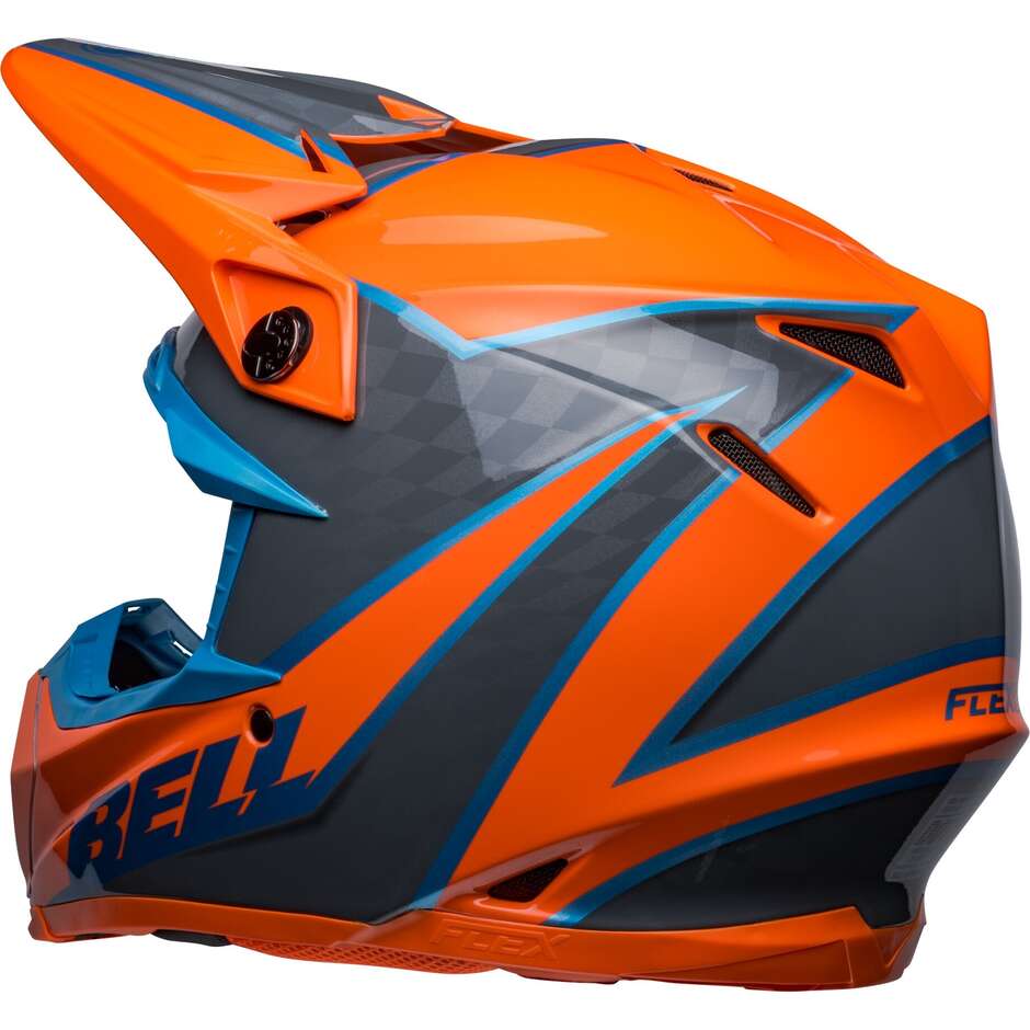 Casque Moto Cross Enduro Bell MOTO-9s FLEX SPRITE Orange Gris