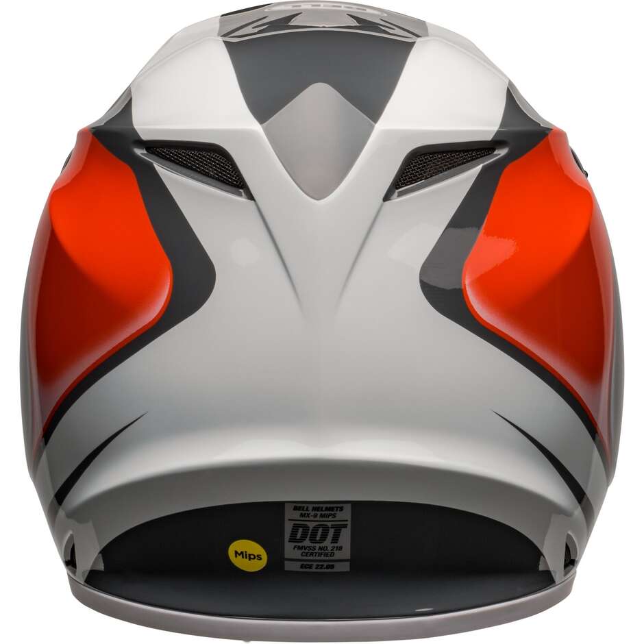 Casque Moto Cross Enduro BELL MX-9 MIPS DART Charbon Orange