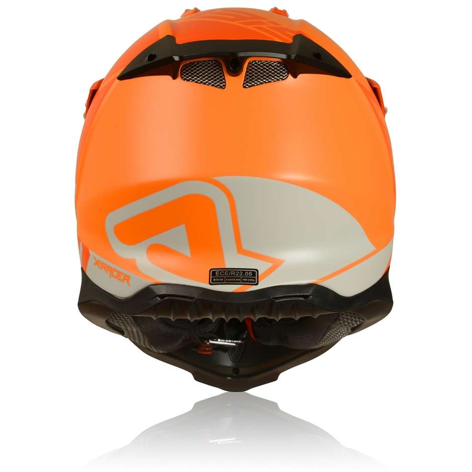 Casque Moto Cross Enduro En Acerbis X-RACER VTR Fibre Orange Mat