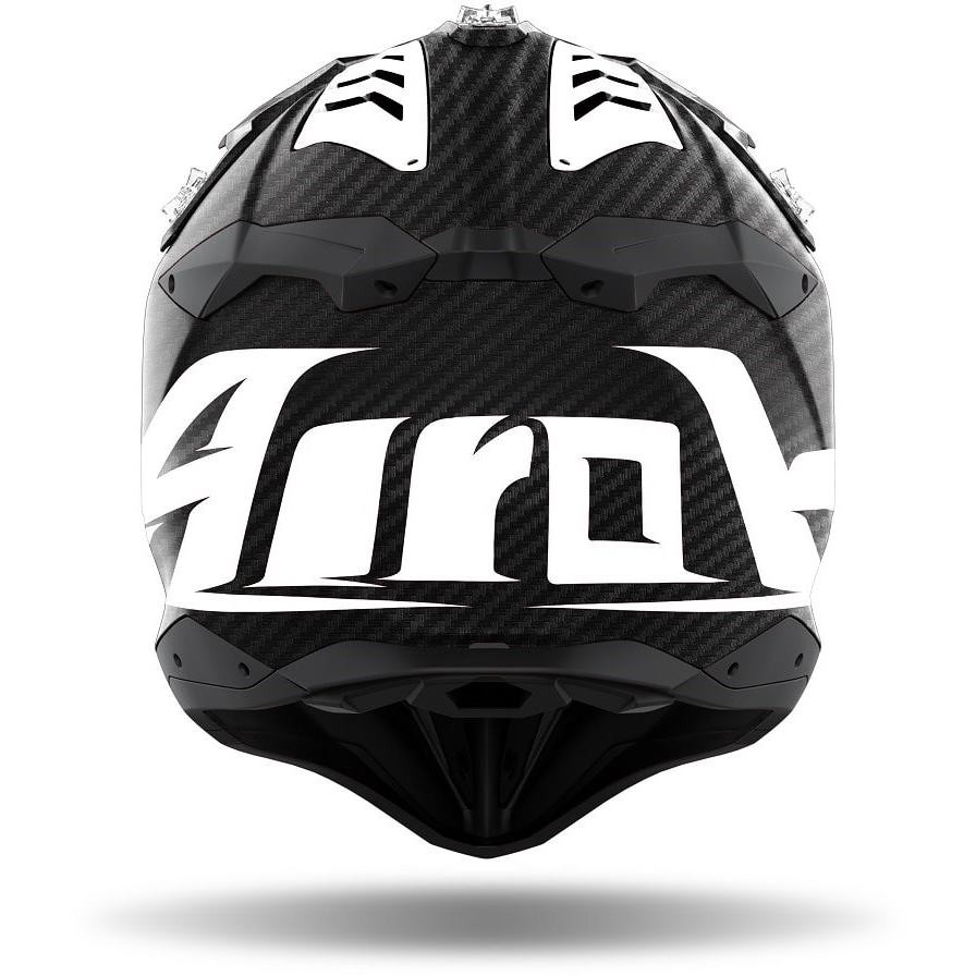 Casque Moto Cross Enduro En Carbone 3k Airoh AVIATOR 3 Primal Carbon 3k Jaune Fluo