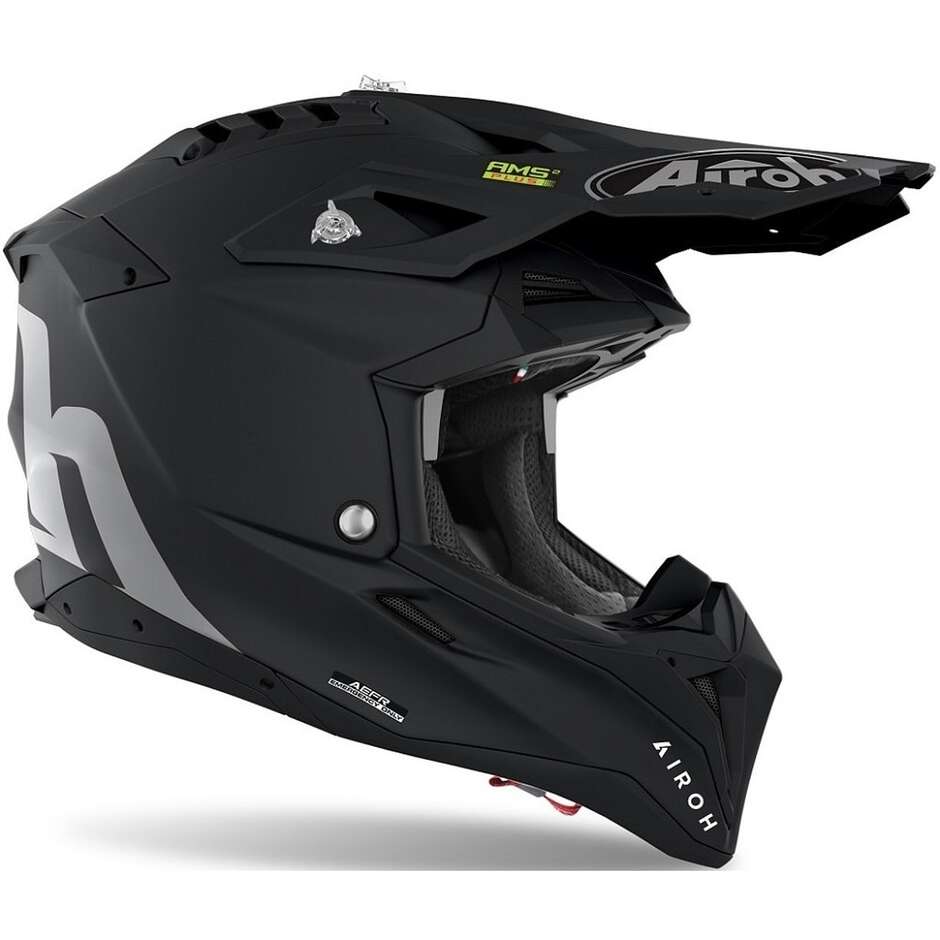 Casque Moto Cross Enduro En Fibre HPC Airoh AVIATOR 3 Couleur Noir Mat