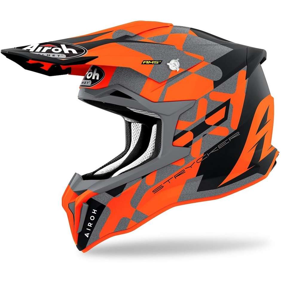 Casque Moto Cross Enduro En Fibre HPC Airoh STRYCKER XXX Mat Orange