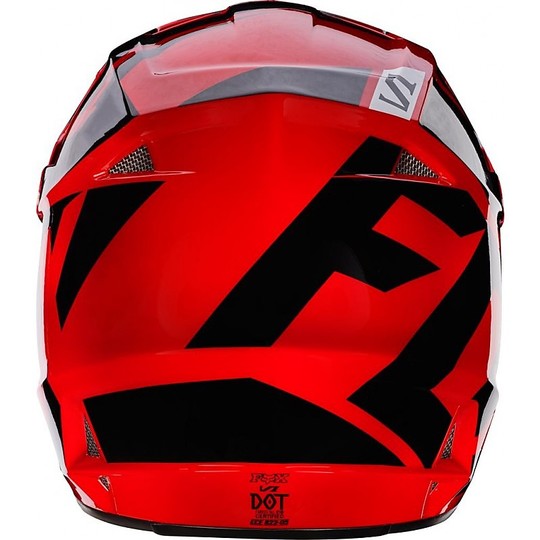 Casque Moto Cross Enduro Fox V1 MX Race Rouge