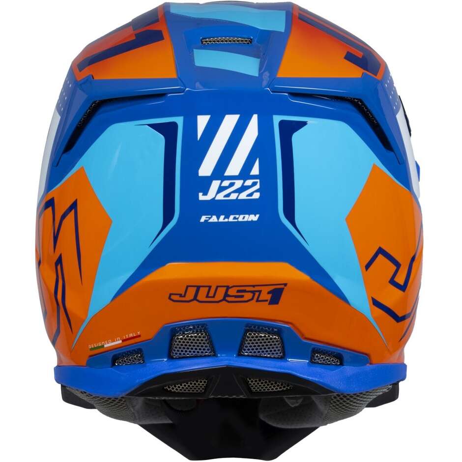 Casque Moto Cross Enduro Just1 J22-f Falcon Orange Bleu