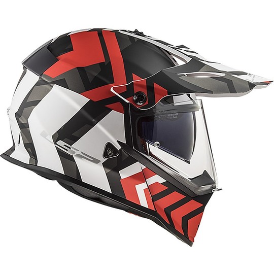 Casque Moto Cross Enduro Ls2 MX436 PIONEER Xtreme Black Matt Red