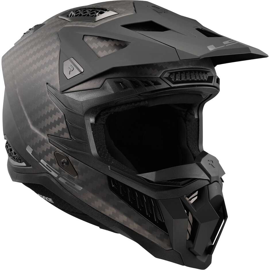 Casque Moto Cross Enduro LS2 MX703 C X-FORCE PRO FIM Carbone Mat