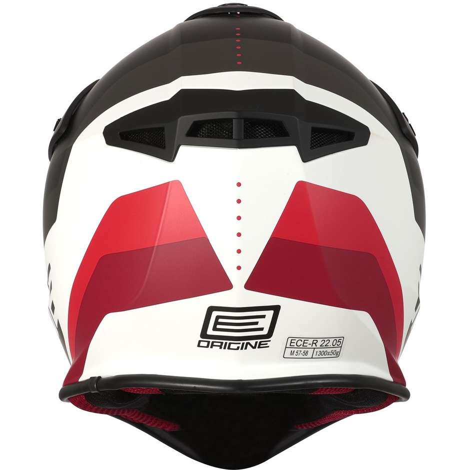 Casque Moto Cross Enduro Origin HERO MX Noir Mat Rouge Blanc