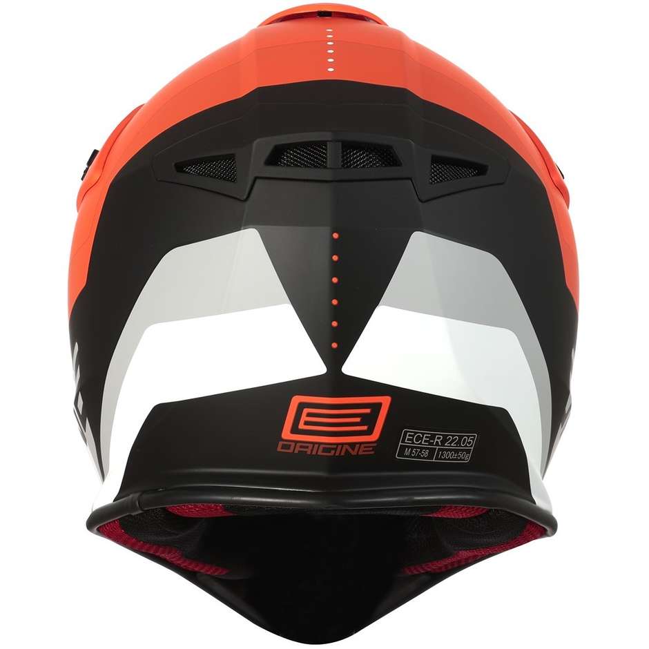 Casque Moto Cross Enduro Origin HERO MX Orange Mat Noir