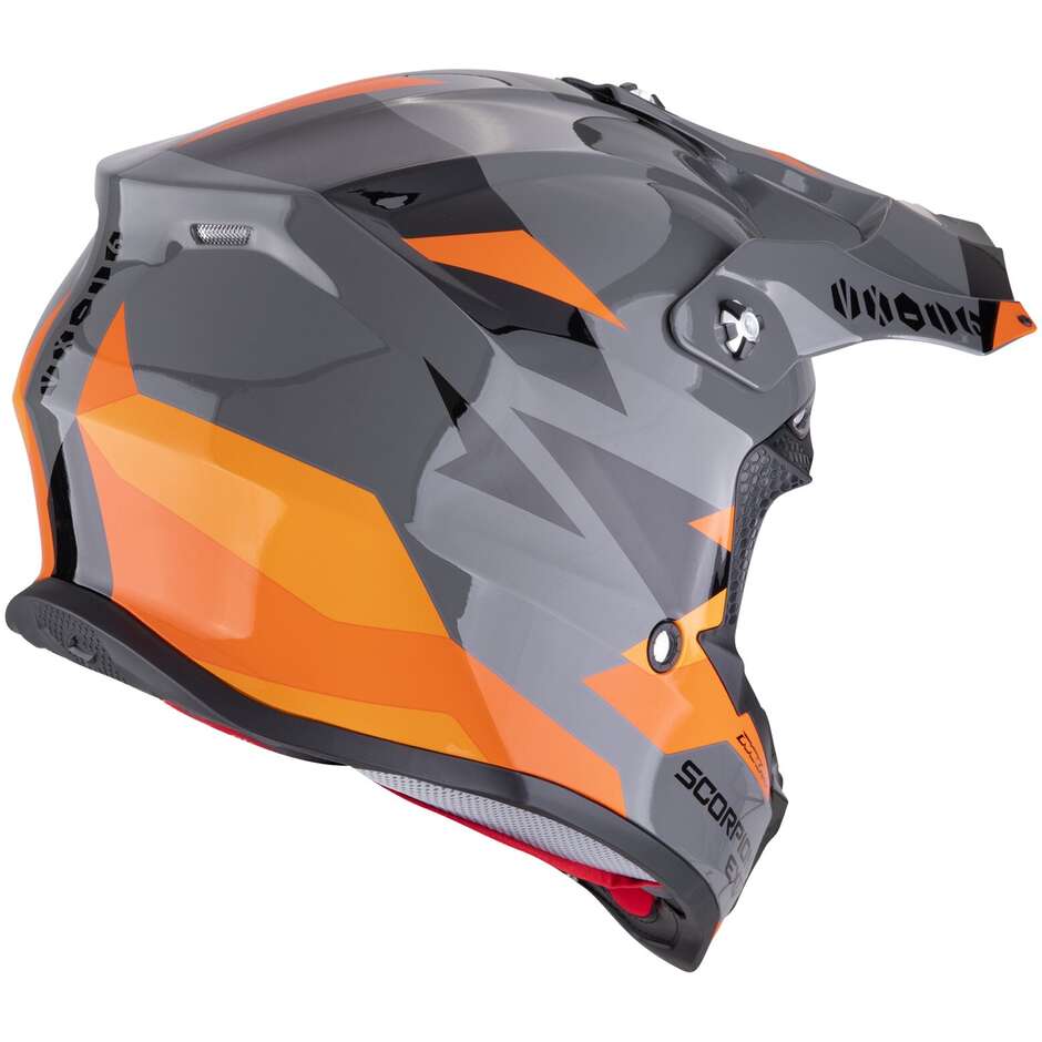 Casque Moto Cross Enduro Scorpion VX-16 EVO AIR ROD Gris Orange