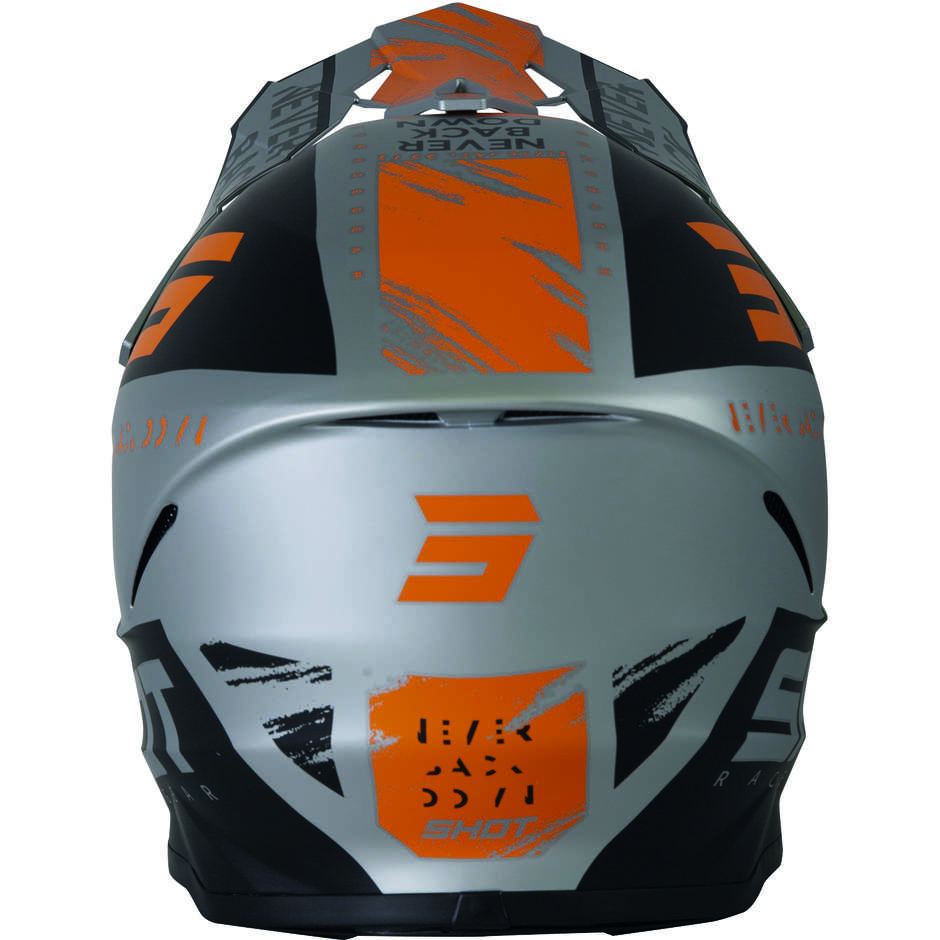 Casque Moto Cross Enduro Shot Furios Draw Orange