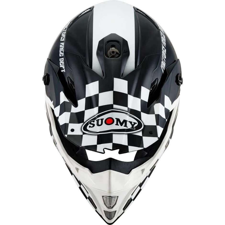 Casque Moto Cross Enduro Suomy MX SPEED PRO MASTER Noir Blanc