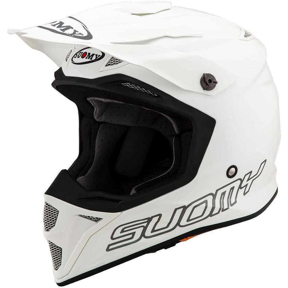 Casque Moto Cross Enduro Suomy MX SPEED PRO PLAIN Blanc